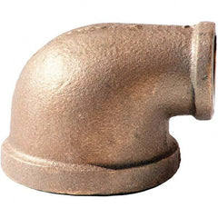 Merit Brass - Brass & Chrome Pipe Fittings Type: Reducing Elbow Fitting Size: 1-1/2 x 1-1/4 - Benchmark Tooling