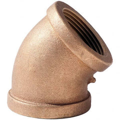 Merit Brass - Brass & Chrome Pipe Fittings Type: 45 Elbow Fitting Size: 4 - Benchmark Tooling