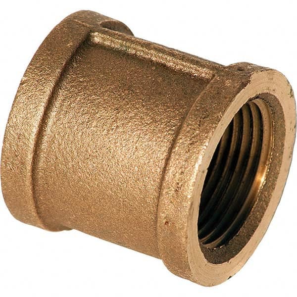 Brass Pipe Coupling: 3″ Fitting, FNPT x FNPT, Class 125, Lead Free