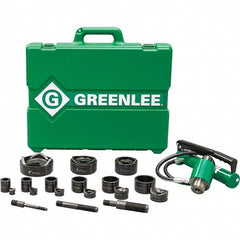 Greenlee - Punch & Driver Kits Tool Type: Knockout Set Punch Shape: Round - Benchmark Tooling