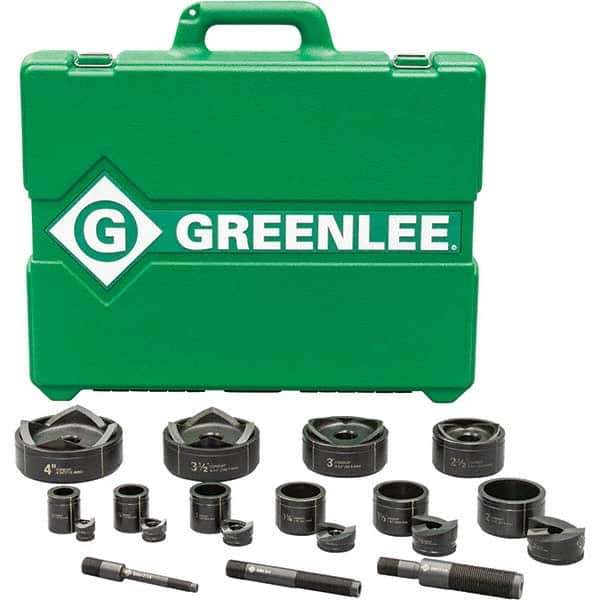 Greenlee - Punch & Driver Kits Tool Type: Knockout Set Punch Shape: Round - Benchmark Tooling