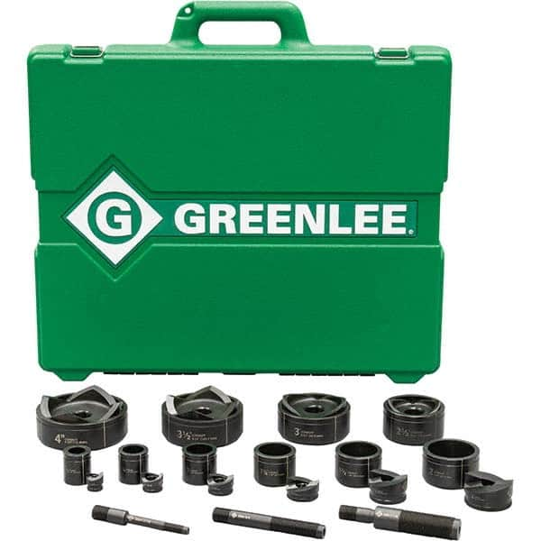 Greenlee - Punch & Driver Kits Tool Type: Knockout Set Punch Shape: Round - Benchmark Tooling