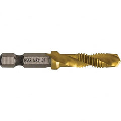 Greenlee - Combination Drill & Tap Sets Minimum Thread Size (mm): M8x1.25 Maximum Thread Size (mm): M8x1.25 - Benchmark Tooling