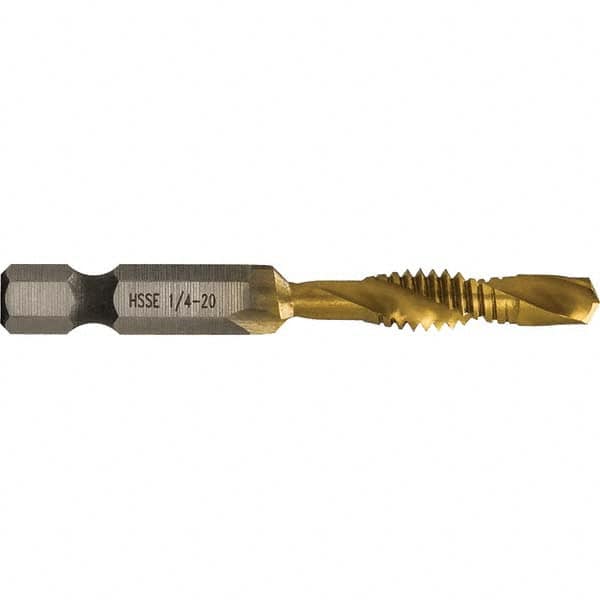 Greenlee - Combination Drill & Tap Sets Minimum Thread Size (Inch): 1/4-20 Maximum Thread Size (mm): M6x1.00 - Benchmark Tooling