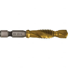 Greenlee - Combination Drill & Tap Sets Minimum Thread Size (Inch): 3/8-16 Maximum Thread Size (mm): M10x1.50 - Benchmark Tooling