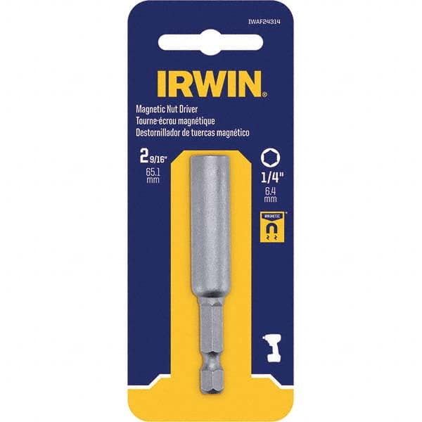 Irwin - Power & Impact Screwdriver Bits & Holders Bit Type: Nut Driver Hex Size (Inch): 1/4 - Benchmark Tooling