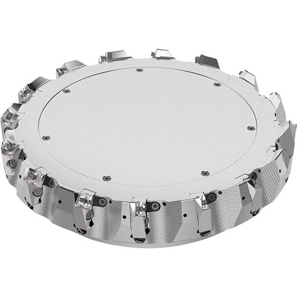 Seco - 315mm Cut Diam, 60mm Arbor Hole, 6mm Max Depth of Cut, 48° Indexable Chamfer & Angle Face Mill - 16 Inserts, SN.. Insert, Right Hand Cut, 16 Flutes, Through Coolant, Series R220.54 - Benchmark Tooling