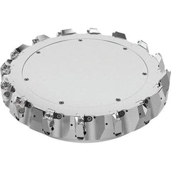 Seco - 315mm Cut Diam, 60mm Arbor Hole, 6mm Max Depth of Cut, 48° Indexable Chamfer & Angle Face Mill - 16 Inserts, SN.. Insert, Right Hand Cut, 16 Flutes, Through Coolant, Series R220.54 - Benchmark Tooling