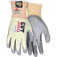 MCR Safety - Size L, ANSI Cut Lvl A2, Puncture Lvl 2, Polyurethane Coated Cut Resistant Gloves - Benchmark Tooling