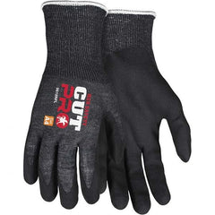MCR Safety - Size XS, ANSI Cut Lvl A4, Puncture Lvl 4, Abrasion Lvl 5, Nitrile Coated Cut Resistant Gloves - Benchmark Tooling