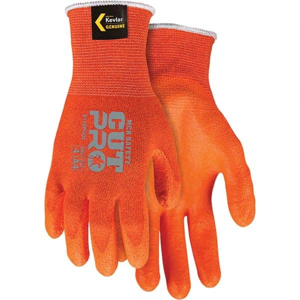 MCR Safety - Size M, ANSI Cut Lvl A4, Polyurethane Coated Cut Resistant Gloves - Benchmark Tooling