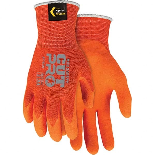 MCR Safety - Size S, ANSI Cut Lvl A4, Puncture Lvl 4, Abrasion Lvl 4, Latex Coated Cut Resistant Gloves - Benchmark Tooling