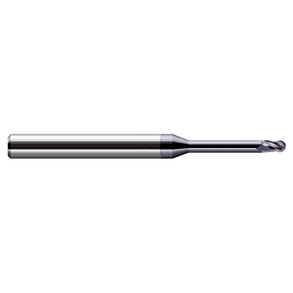 Harvey Tool - 0.9mm Diam, 0.052" LOC, 3 Flute Solid Carbide Ball End Mill