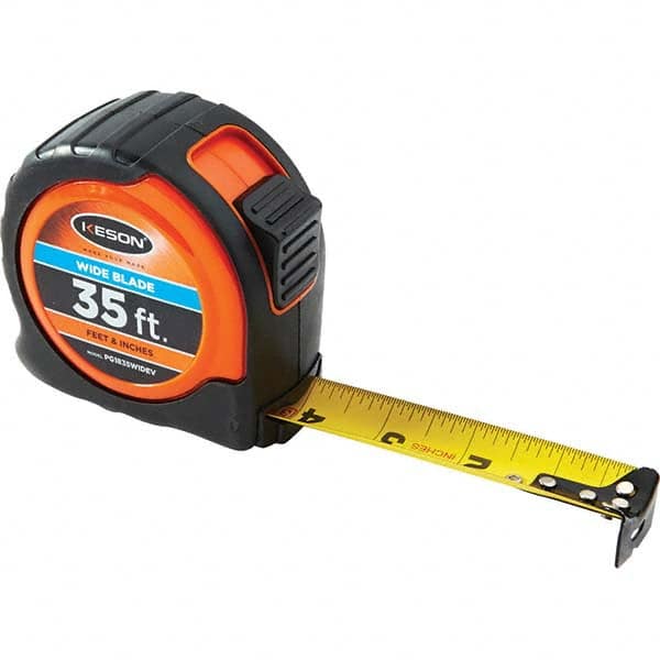 Keson - 35' x 1-3/16" Yellow Blade Tape Measure - Benchmark Tooling