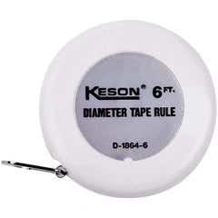 Keson - Diameter Tape Measures Minimum Measurement (Inch): 1/2 Minimum Measurement (Decimal Inch): 0.0010 - Benchmark Tooling