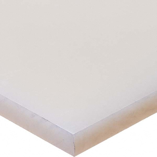 USA Sealing - 4' x 4" x 1/2" Semi-Clear White Polypropylene Rectangular Bar - Benchmark Tooling
