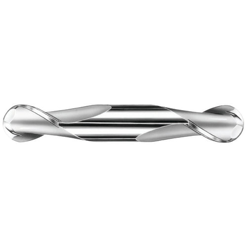 1.5 mm Dia. × 3 mm Shank × 3 mm DOC × 38 mm OAL, Carbide TiN, Spiral , 2 Flute, 30° Helix, Ballnose End Mill - Exact Industrial Supply