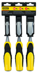 STANLEY® 3 Piece Bi-Material Short Blade Wood Chisel Set - Benchmark Tooling