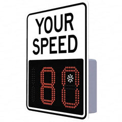 TAPCO - "Your Speed," 29" Wide x 23" High Aluminum Face/Polycarbonate Housing Speed Limit Sign - Benchmark Tooling