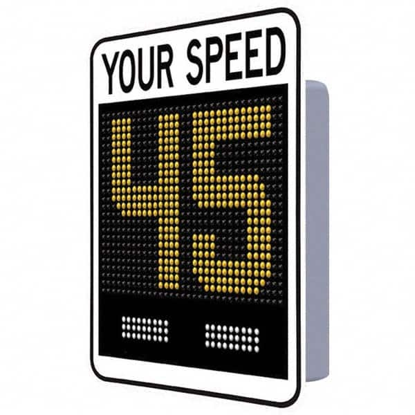 TAPCO - "Your Speed," 42" Wide x 30" High Aluminum Face/Polycarbonate Housing Speed Limit Sign - Benchmark Tooling