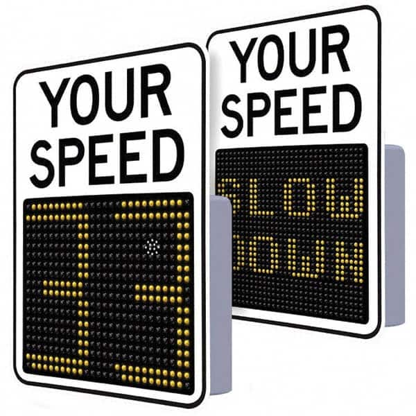TAPCO - "Your Speed," 29" Wide x 23" High Aluminum Face/Polycarbonate Housing Speed Limit Sign - Benchmark Tooling