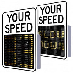 TAPCO - "Your Speed," 29" Wide x 23" High Aluminum Face/Polycarbonate Housing Speed Limit Sign - Benchmark Tooling