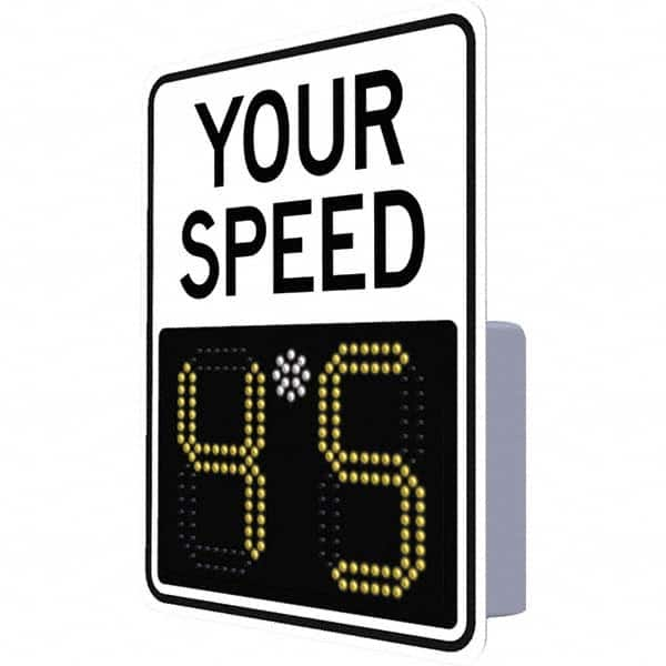 TAPCO - "Your Speed," 29" Wide x 23" High Aluminum Face/Polycarbonate Housing Speed Limit Sign - Benchmark Tooling