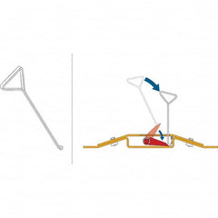 TAPCO - Speed Bumps, Parking Curbs & Accessories Type: Lock Down Tool Length (Inch): 27 - Benchmark Tooling