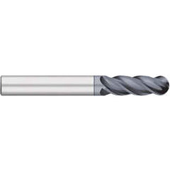 Ball End Mill: 0.75″ Dia, 2.25″ LOC, 4 Flute, Solid Carbide 5″ OAL, 3/4″ Shank Dia, 38 ° Helix, AlCrO-MAX Coated, Single End