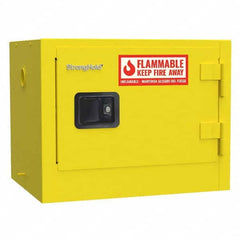 Strong Hold - Safety Cabinets Hazardous Chemical Type: Flammable and Combustible Liquids Color: Yellow - Benchmark Tooling