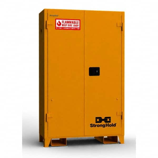 Strong Hold - Safety Cabinets Hazardous Chemical Type: Flammable and Combustible Liquids Color: Yellow - Benchmark Tooling