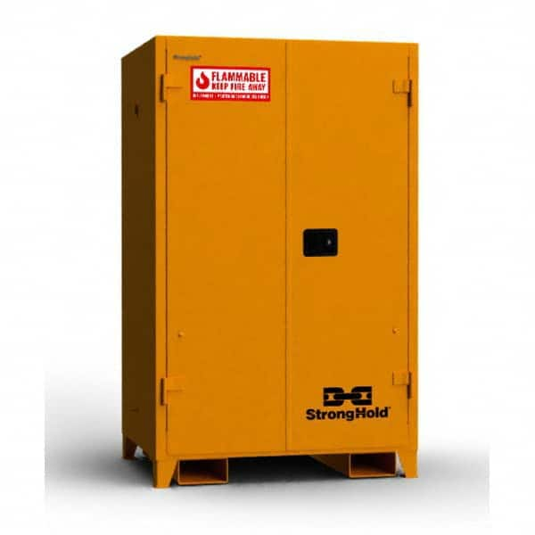 Strong Hold - Safety Cabinets Hazardous Chemical Type: Flammable and Combustible Liquids Color: Yellow - Benchmark Tooling