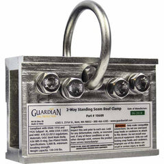 Guardian Fall Protection - Anchors, Grips & Straps Type: Standing Seam Roof Clamp Temporary or Permanent: Temporary - Benchmark Tooling