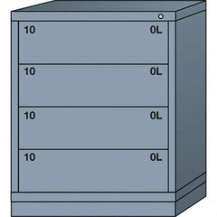 Lyon - 4 Drawer, Standard Mid-Range - Multiple Drawer Access Cabinet - Steel, 30" Wide x 28-1/4" Deep x 37-15/79" High, Dove Gray - Benchmark Tooling