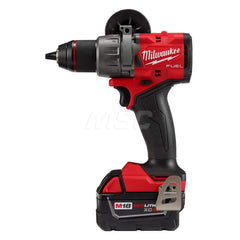 Cordless Drill: 18V, 1/2″ Chuck, 2,100 RPM Single-Sleeve Ratcheting Chuck, Reversible, 2 Lithium-ion Battery Included, 48-59-1812 Charger Included