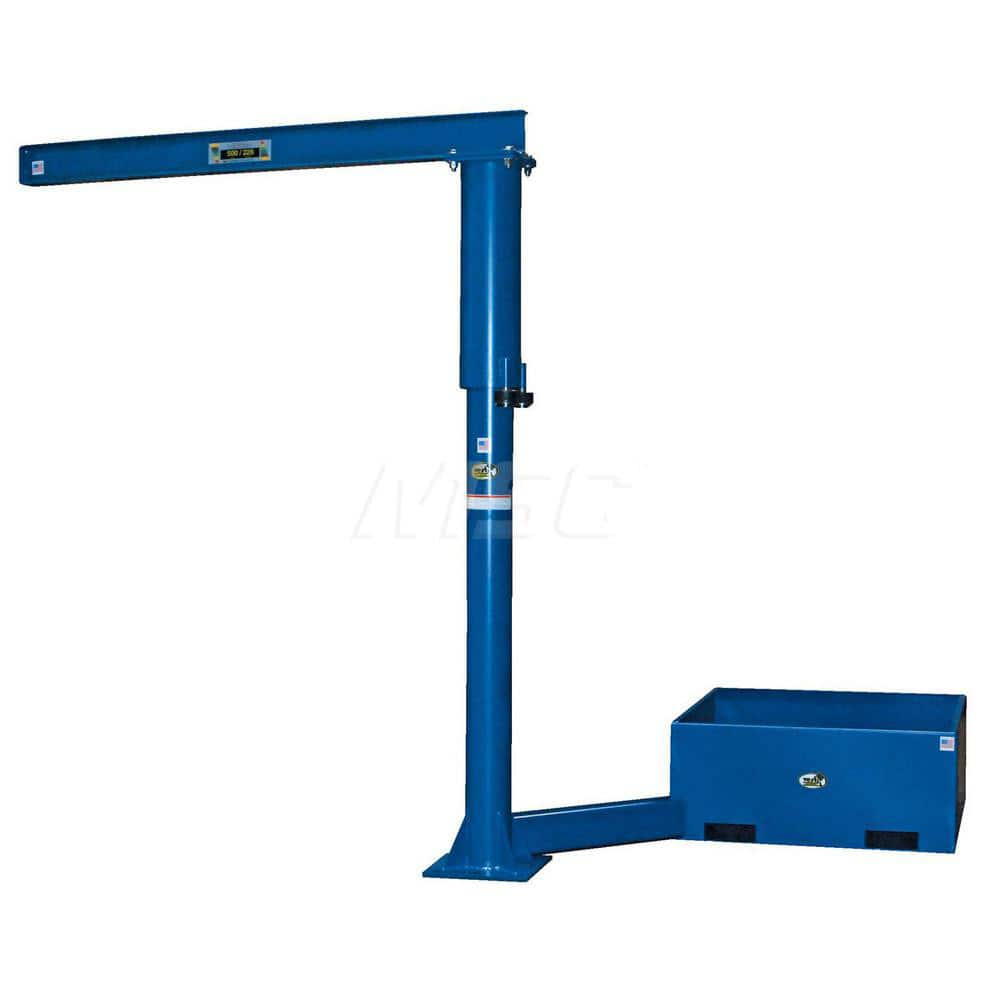 Jib Crane: 250 lb Limit, 360 ° Rotation Steel