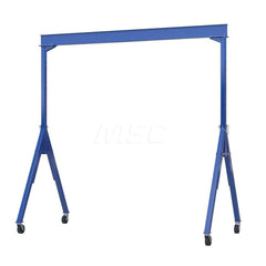 Adjustable Gantry Crane: 8,000 lb Working Load Limit, 10.125″ Eye Beam Height, 46″ OAW Steel