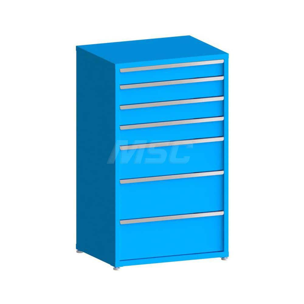 Modular Steel Storage Cabinet: 7 Drawer, Keyed