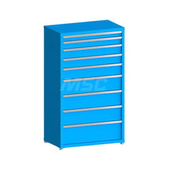 Modular Steel Storage Cabinet: 9 Drawer, Keyed