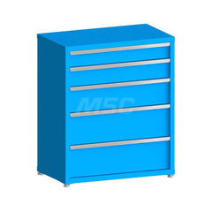 Modular Steel Storage Cabinet: 5 Drawer, Keyed