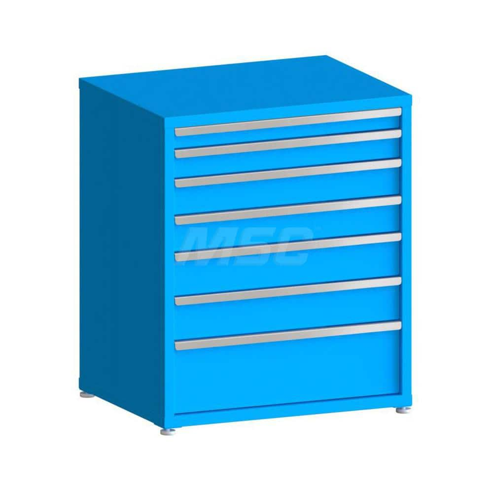 Modular Steel Storage Cabinet: 7 Drawer, Keyed