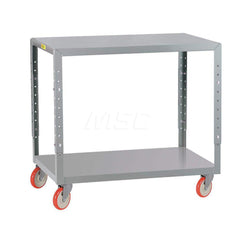 Mobile Work Benches; Bench Type: Mobile Table; Edge Type: Straight; Depth (Inch): 24; Leg Style: Adjustable; Load Capacity (Lb. - 3 Decimals): 1200; Color: Gray; Maximum Height (Inch): 46; Minimum Height (Inch): 34; Gauge: 12; Work Bench Material: Steel;