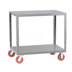 Mobile Work Benches; Bench Type: Mobile Table; Edge Type: Straight; Depth (Inch): 30; Leg Style: Adjustable; Load Capacity (Lb. - 3 Decimals): 3600; Color: Gray; Maximum Height (Inch): 47-1/2; Minimum Height (Inch): 35-1/2; Gauge: 12; Work Bench Material: