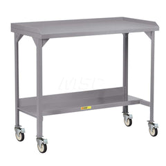 Mobile Work Benches; Bench Type: Mobile Workbench; Edge Type: Straight; Depth (Inch): 30; Leg Style: Fixed; Load Capacity (Lb. - 3 Decimals): 1000; Color: Gray; Maximum Height (Inch): 36; Minimum Height (Inch): 36; Gauge: 12; Work Bench Material: Steel; T