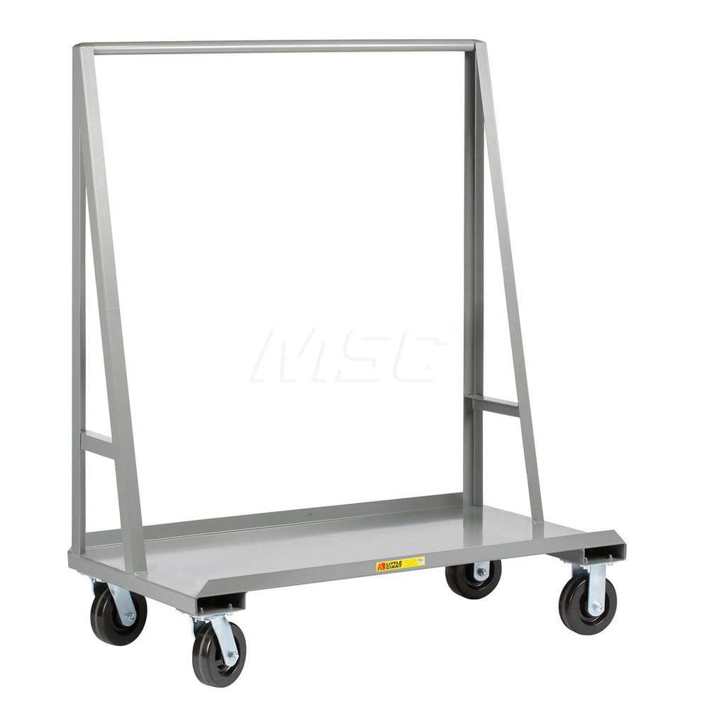 Sheet & Panel Truck: 3,600 lb Capacity, Solid, Steel Platform, 24″ Platform Width, 48″ Platform Length, 9″ Platform Height (2) Rigid & (2) Swivel, Phenolic Casters