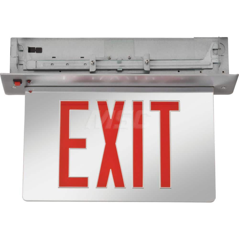 Combination Exit Signs; Mounting Type: Ceiling Mount; Number of Faces: 1; Lamp Type: LED; Number of Heads: 0