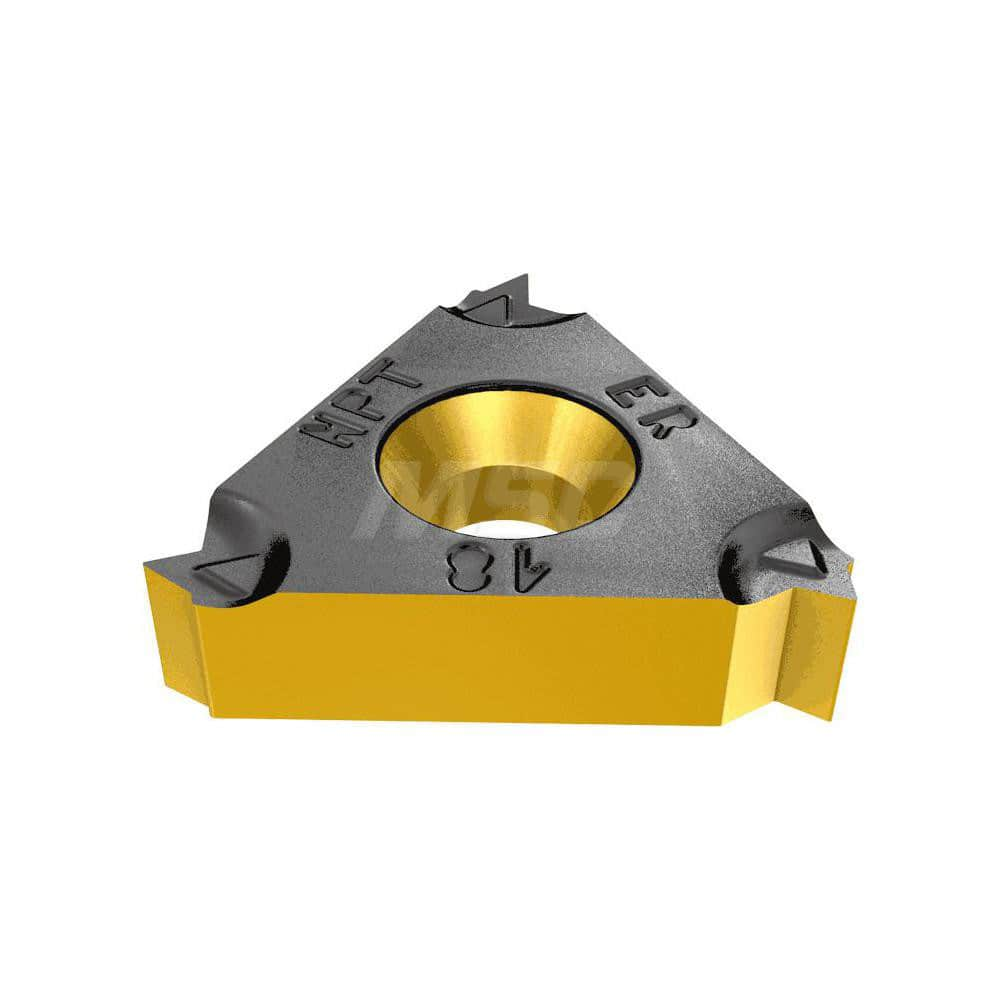 Laydown Threading Inserts; Insert Style: 16ER; Insert Size Code: 16; Insert Material: Solid Carbide; Manufacturer Grade: IC250; Threads Per Inch: 8; Thread Type: External; Thread Standard: NPT; Insert Hand: Right Hand; Included Angle: 60; Chipbreaker: Z;