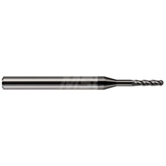 Ball End Mill: 0.093″ Dia, 0.279″ LOC, 4 Flute, Solid Carbide 1-1/2″ OAL, 1/8″ Shank Dia, 30 ° Helix, Amorphous Diamond Coated, Single End