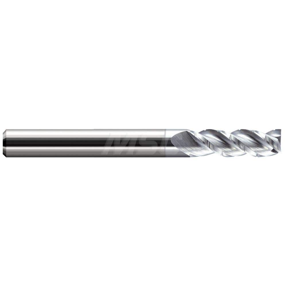 Square End Mill: 1/4'' Dia, 3/4'' LOC, 2.5'' OAL, 3 Flutes, Solid Carbide Single End, TiB2 Finish, Helical Flute, Centercutting, RH Cut, RH Flute