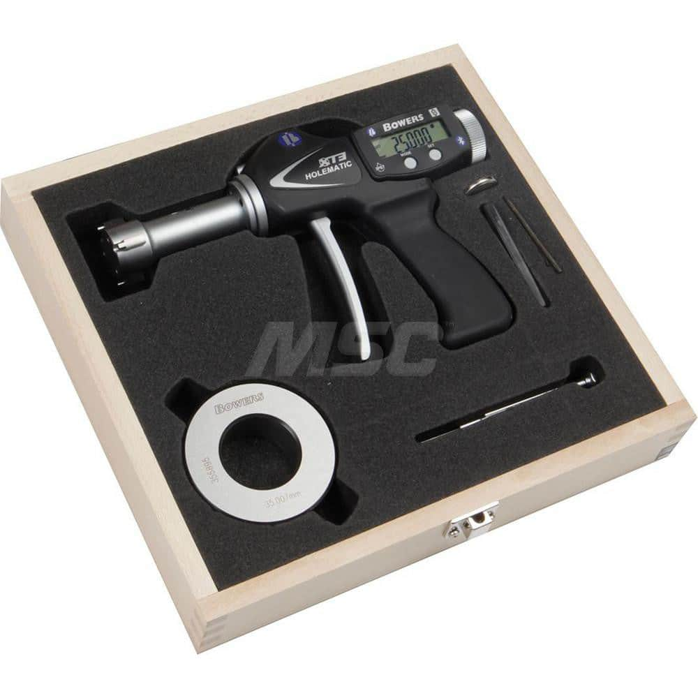 Electronic Bore Gages; Maximum Measurement: 1.38; Minimum Measurement (Decimal Inch): 1; Accuracy: 0.00015″; Pistol Grip: Yes; Gage Depth (Inch): 2.620″; Material: Tungsten Carbide; Batteries Included: Yes; Number Of Batteries: 1; Battery Size: 3V; Batter